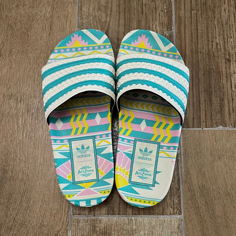 Adidas x Arizona Tea Collab Adilette Slide (green tea with lemon version)